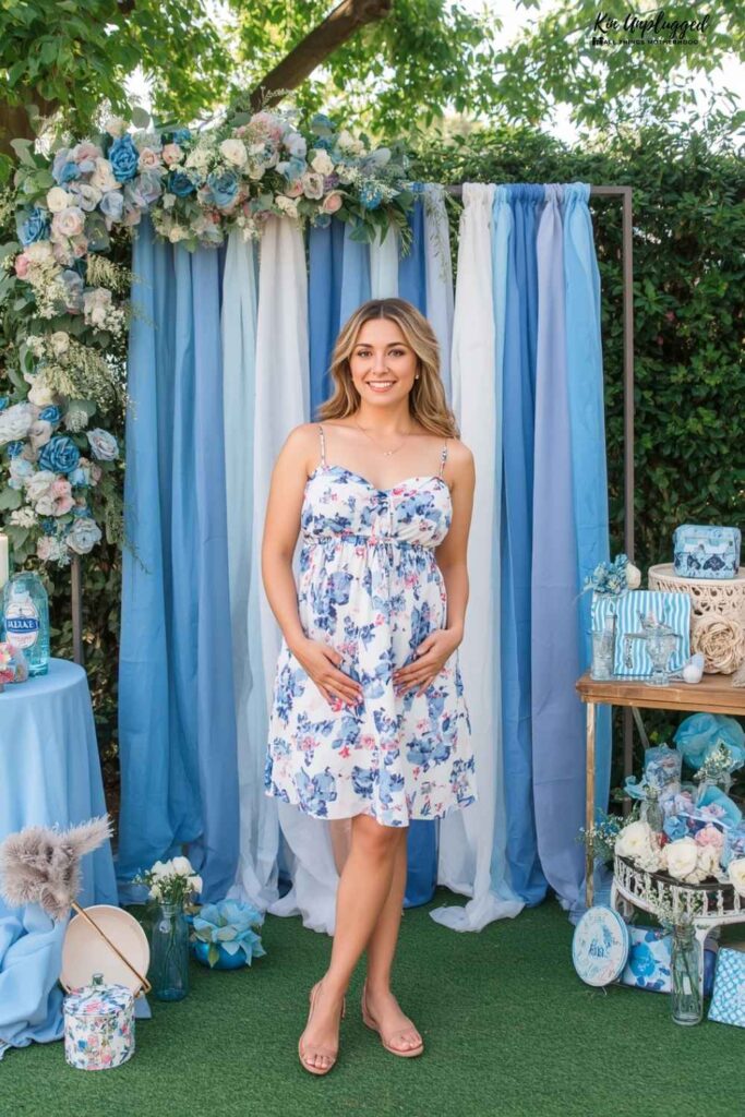 Blueberry baby shower outfit