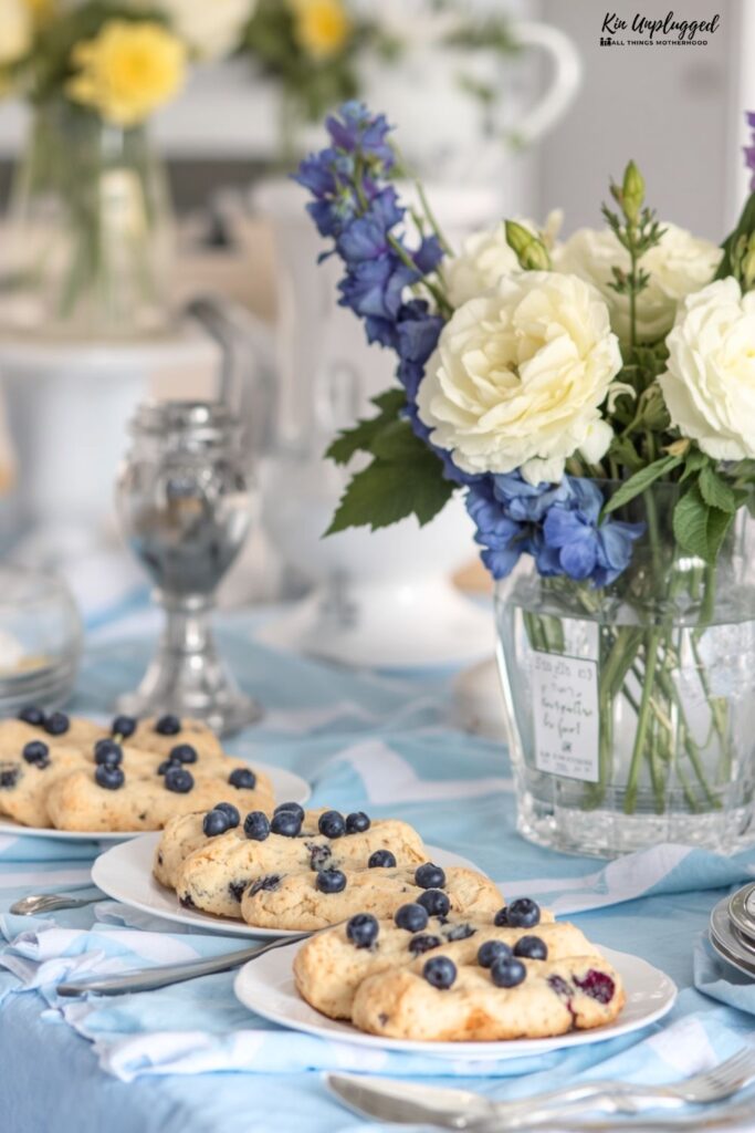 Blueberry Baby Shower centerpieces