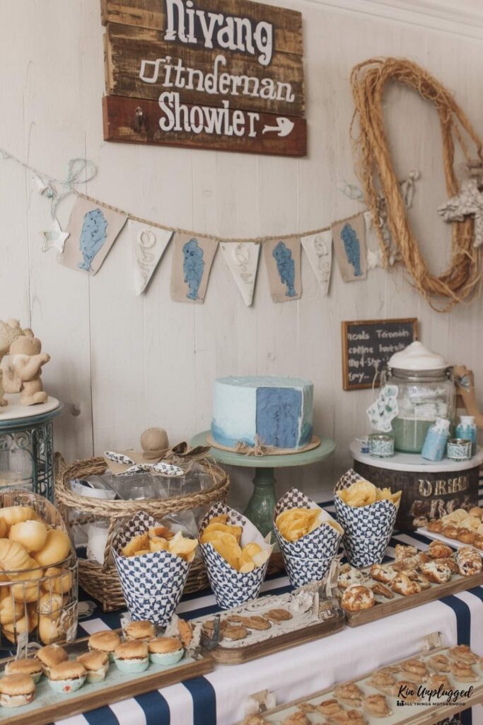 modern boy baby shower themes