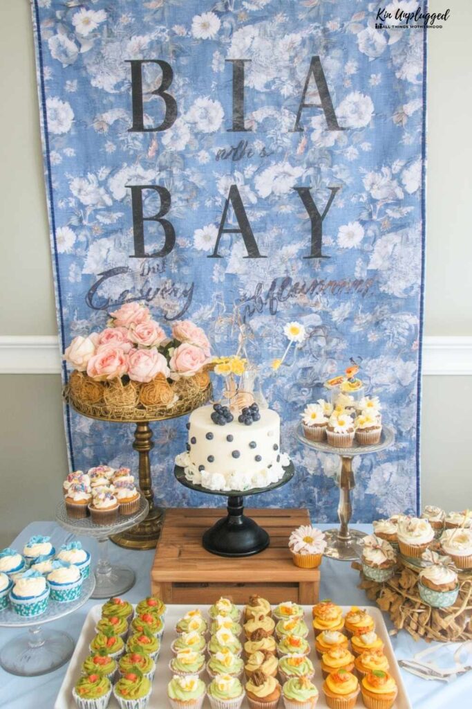 Denim Blue Jean | Daisies Floral Baby Shower 