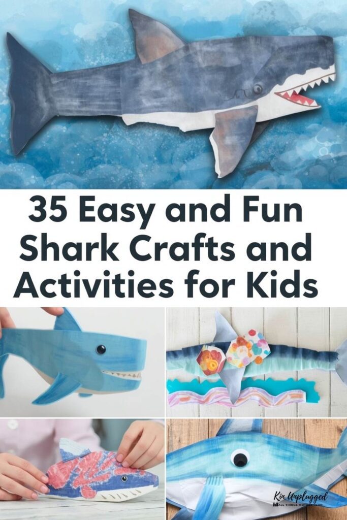 shark crafts and activities for kids at home