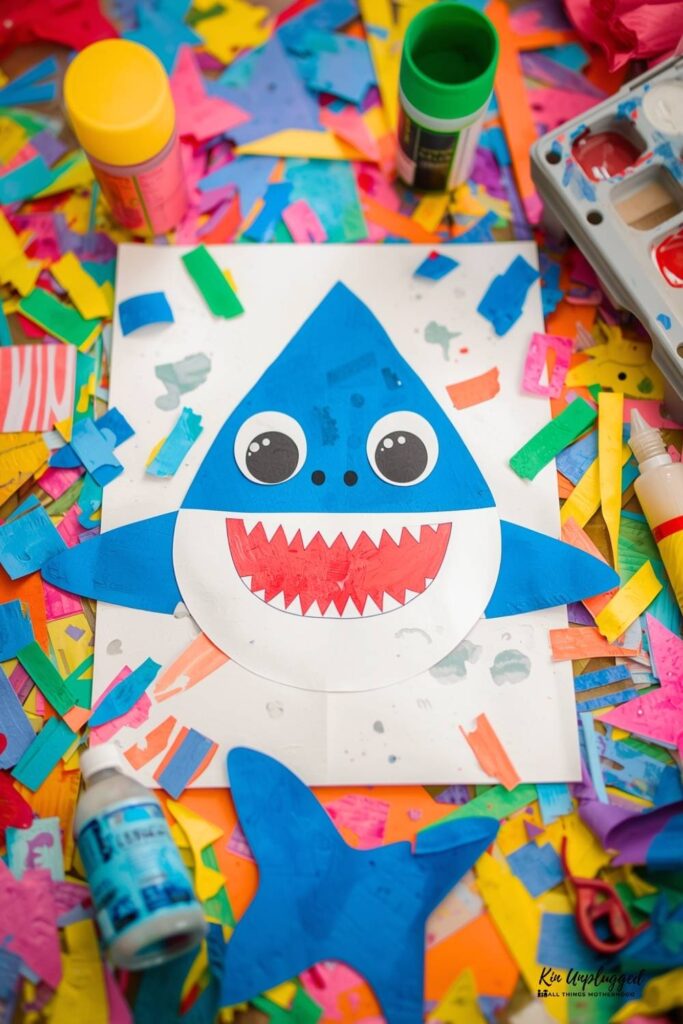 simple shark crafts and activities for kids