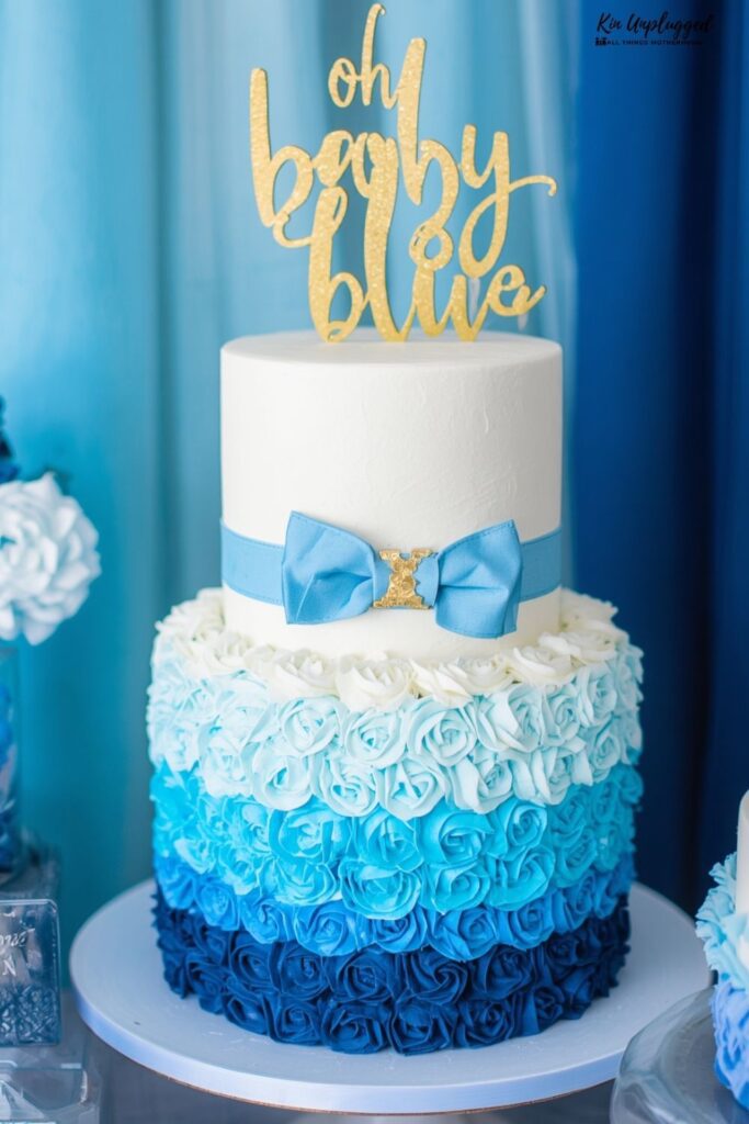 Blue Baby Shower decorations
