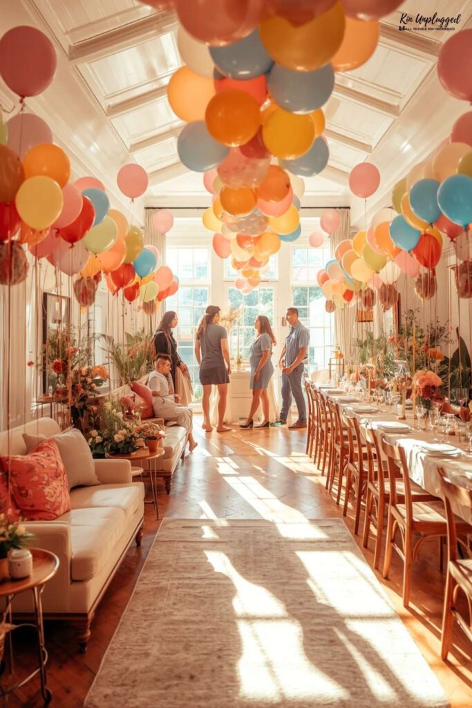 baby shower at home seating flow and setup