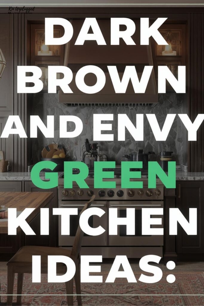 Dark Brown and Envy Green Kitchen Ideas