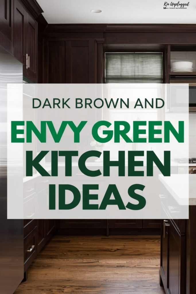 Dark Brown and Envy Green Kitchen Ideas