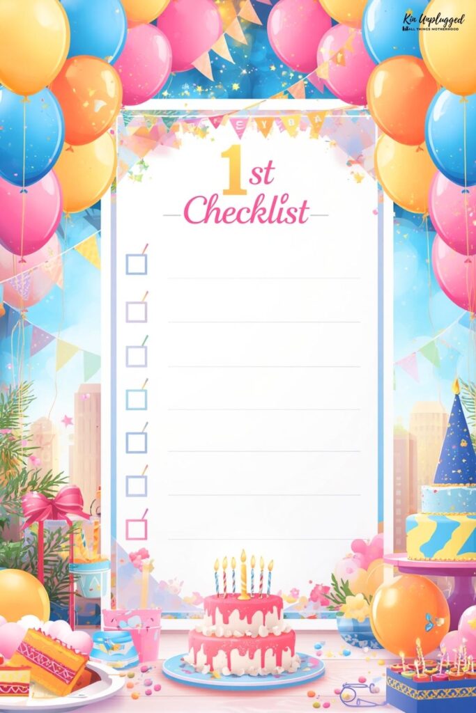 First Birthday Party Checklist