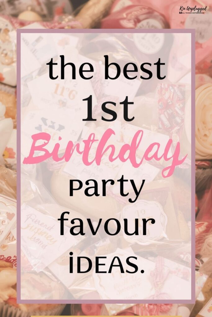 First birthday party favors by age girl