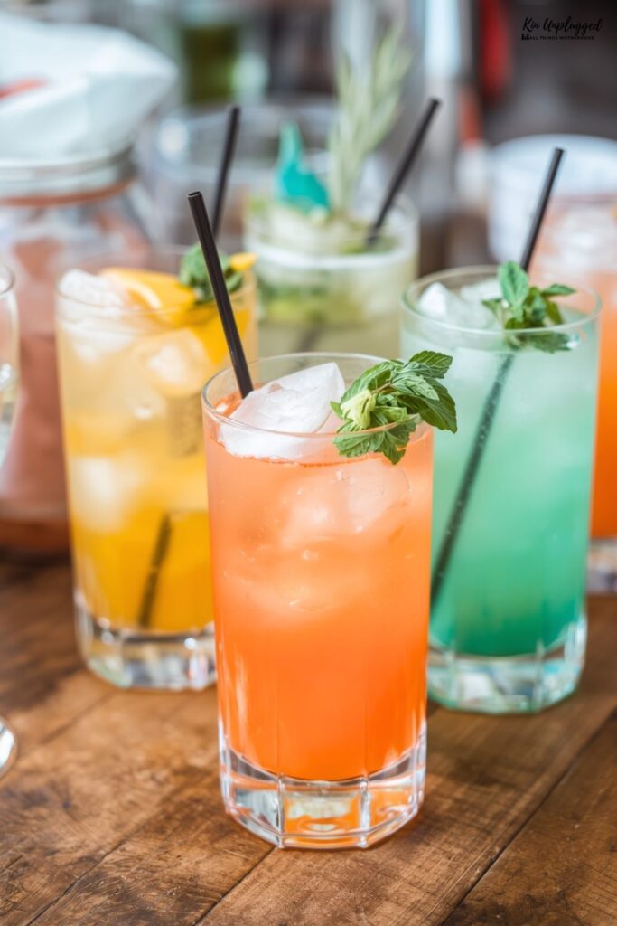 baby shower drinks and mocktail bar ideas