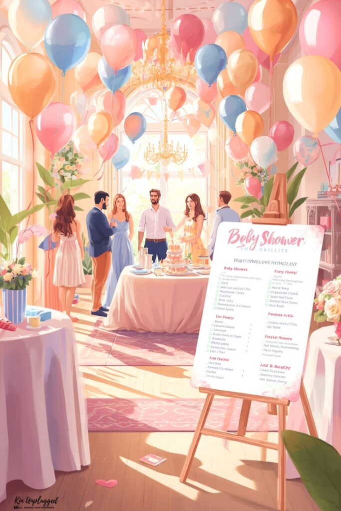 baby shower timeline party