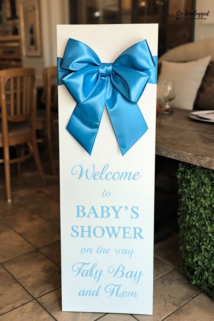 blue baby shower decorations