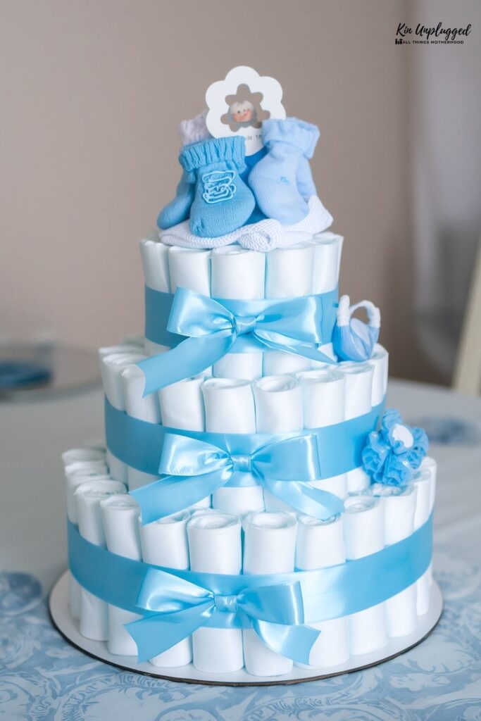 royal blue baby shower decorations