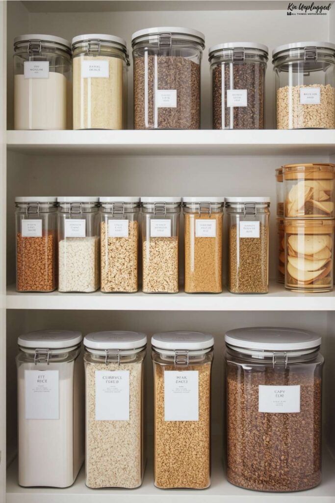Small family pantry organization to prevent pests